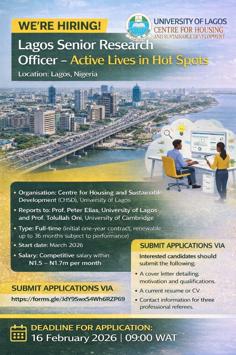 Open Position: Lagos Senior Research Officer